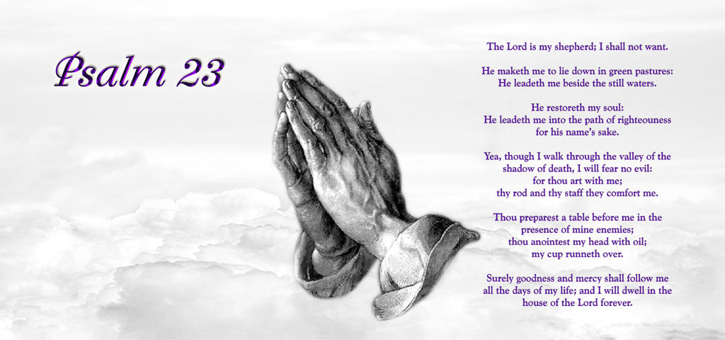 Psalm 23 (White Purple) PROOF